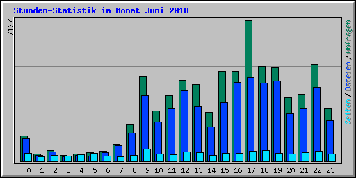 Stunden-Statistik im Monat Juni 2010