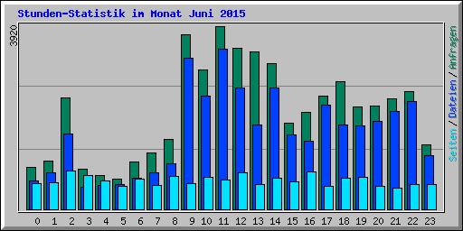 Stunden-Statistik im Monat Juni 2015