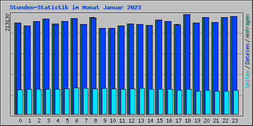 Stunden-Statistik im Monat Januar 2023