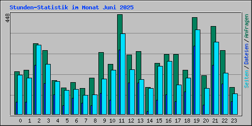 Stunden-Statistik im Monat Juni 2025
