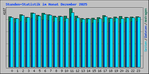 Stunden-Statistik im Monat Dezember 2025