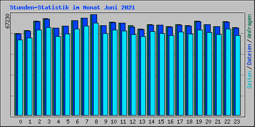 Stunden-Statistik im Monat Juni 2021